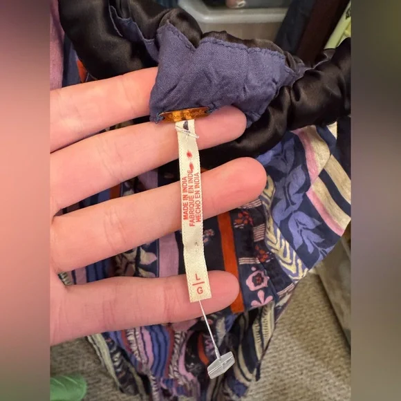 NWOT Free People Tova Maxi Dress - deep ocean combo - large - Picture 9 of 9